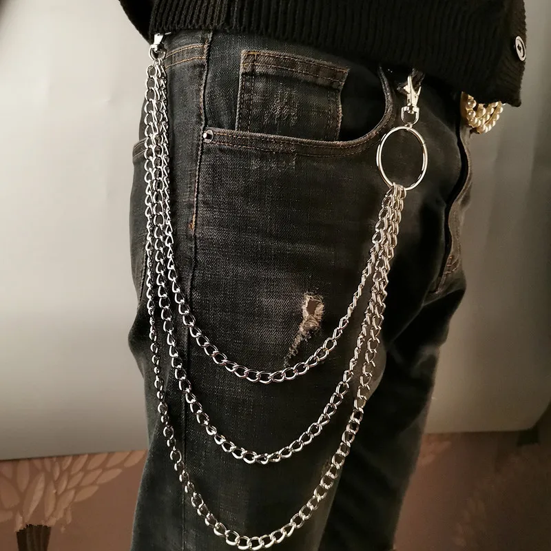 Body Jewelry Hoops - Metallgürtelkette HipHop Rock Punk Haken Hosen
