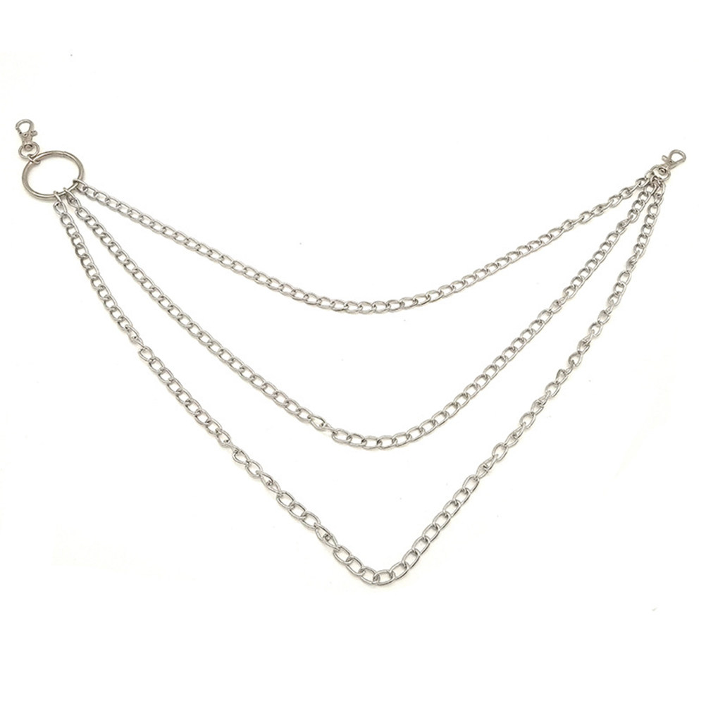 Body Jewelry Ideas - 1 Stück glänzende Metall-Hosenkette für Jeans,