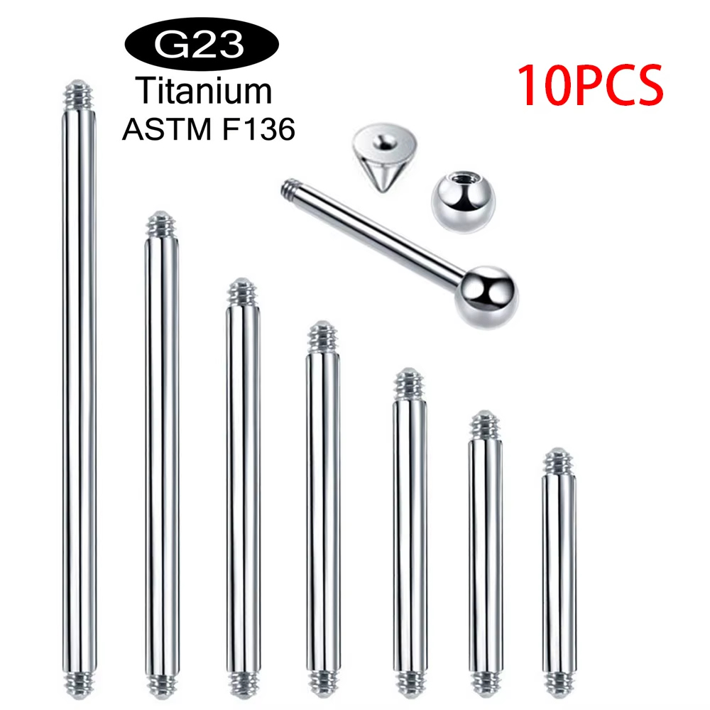 Body Jewelry Implant Grade - 10 Stück/Set ASTM F136 implantierbares Titan