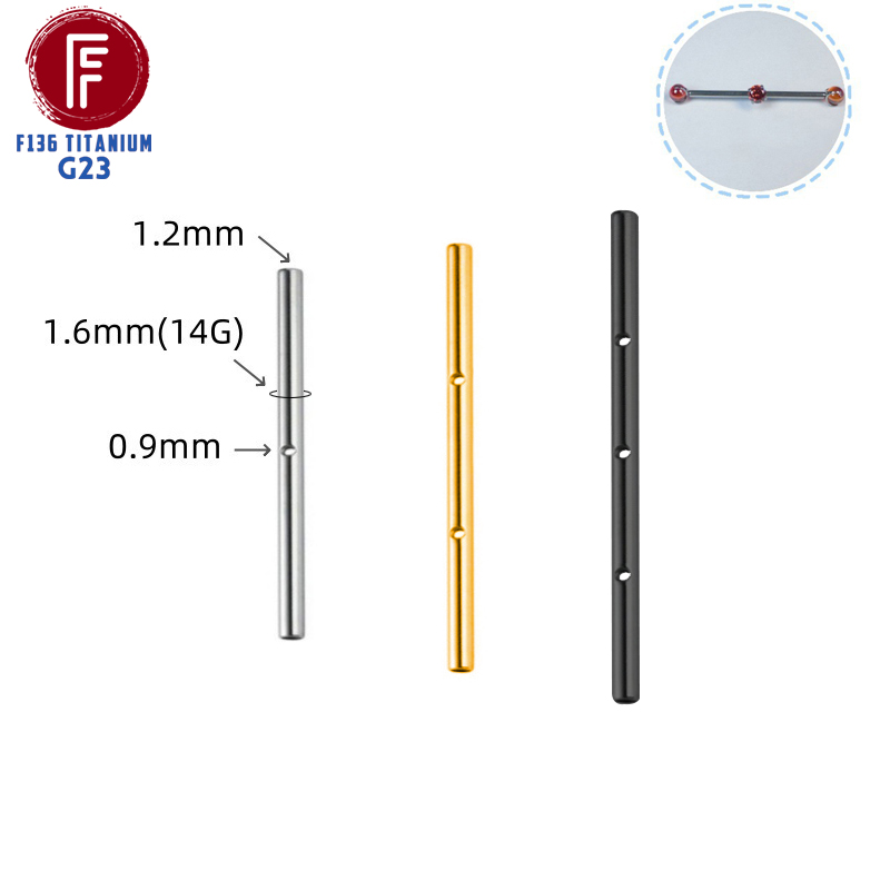 Body Jewelry Implant Grade - ASTM F136 Implantatqualität Titan 14G Innengewinde