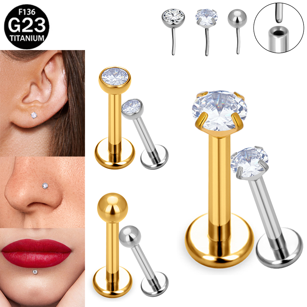 Body Jewelry Implant Grade - F136 G23 Implantatqualität Titan Hypoallergener Gewindeloser