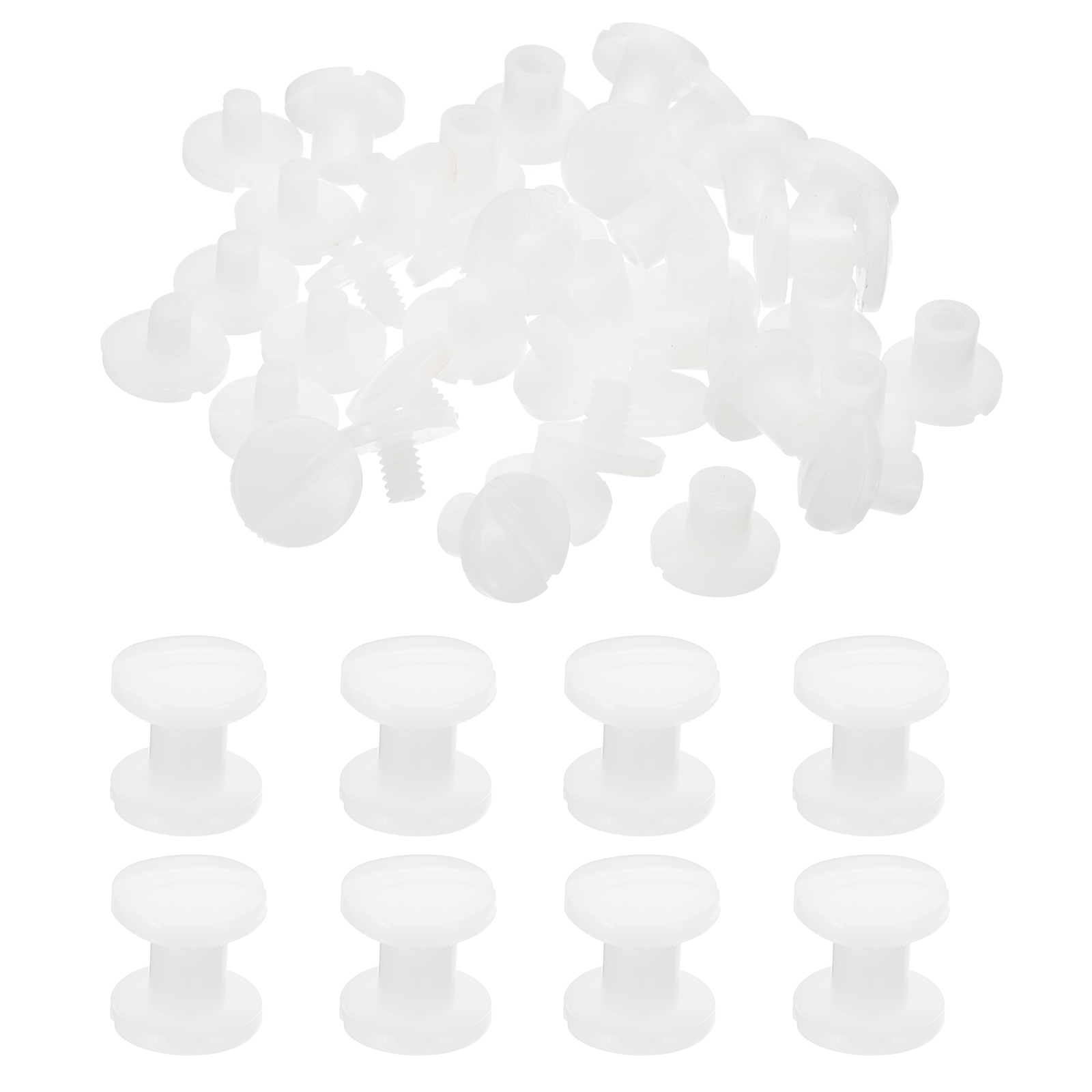 Body Jewelry Chicago - 20 Sets Chicago-Schrauben aus Kunststoff, Schlitz-Bindepfosten,