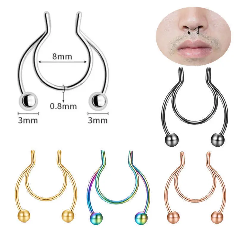 U-förmiger gefälschter Nasenri – Body Jewelry Hoops Bewertung und Preis