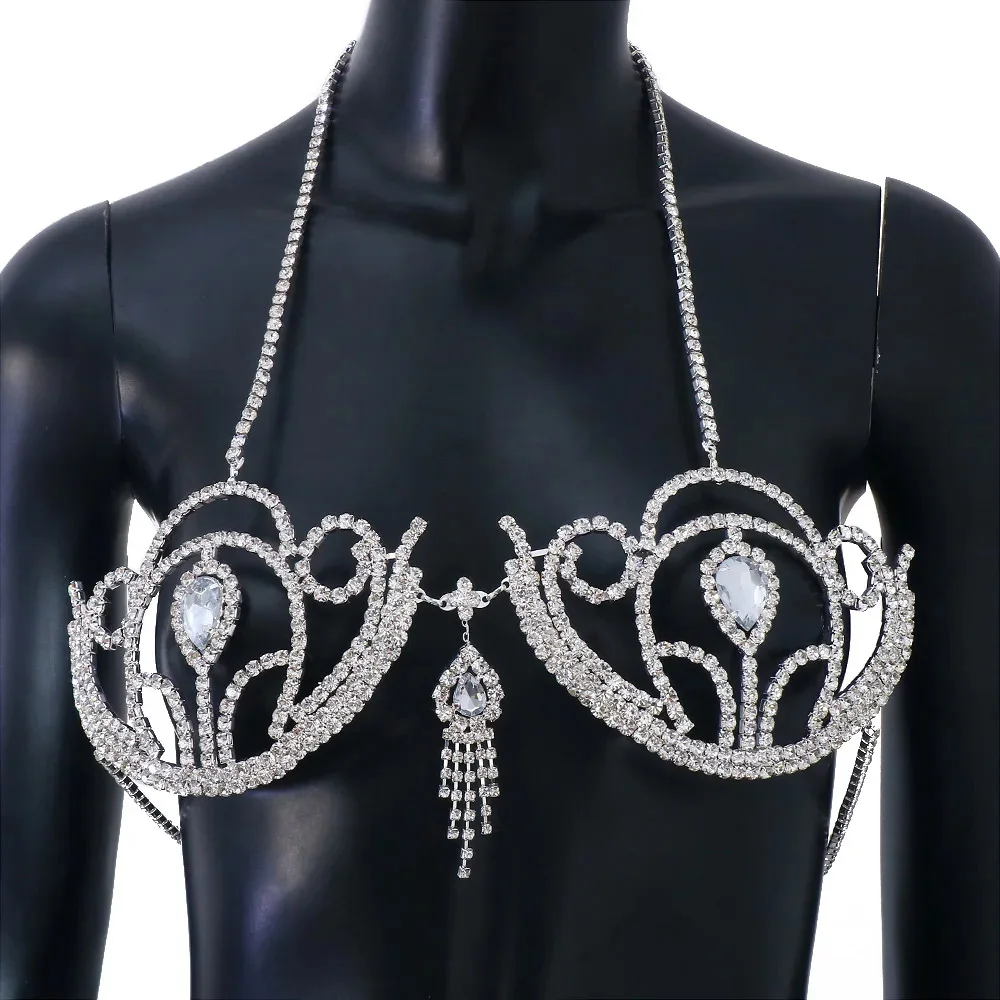 Luxus Strass Bikini BH geometr – Body Jewelry Retainers Bewertung und Preis