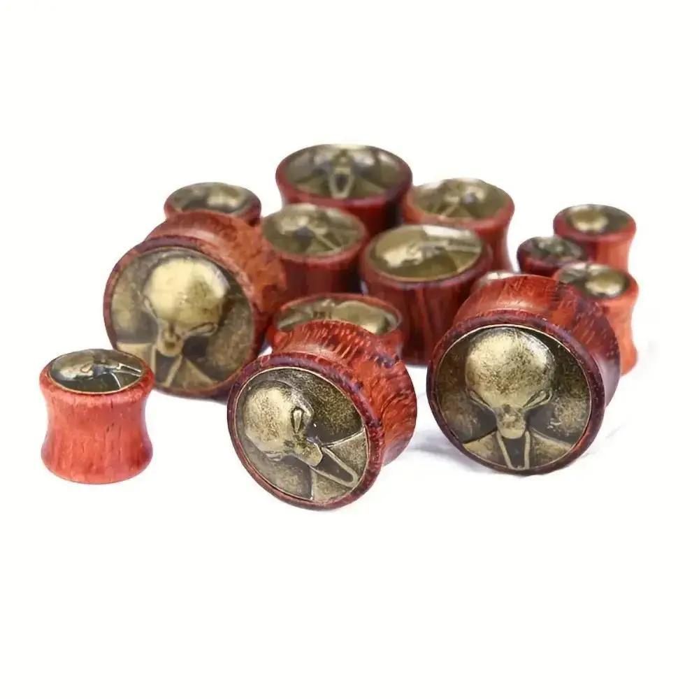 2 Stück Vintage Holz Alien Hea – Body Jewelry Materials Bewertung und Preis