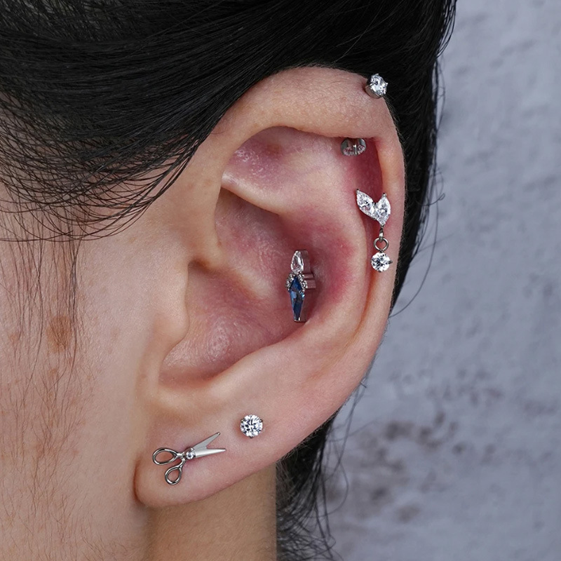 1 STÜCK G23 Titan Ohrstecker I – Body Jewelry Implant Grade Bewertung und Preis