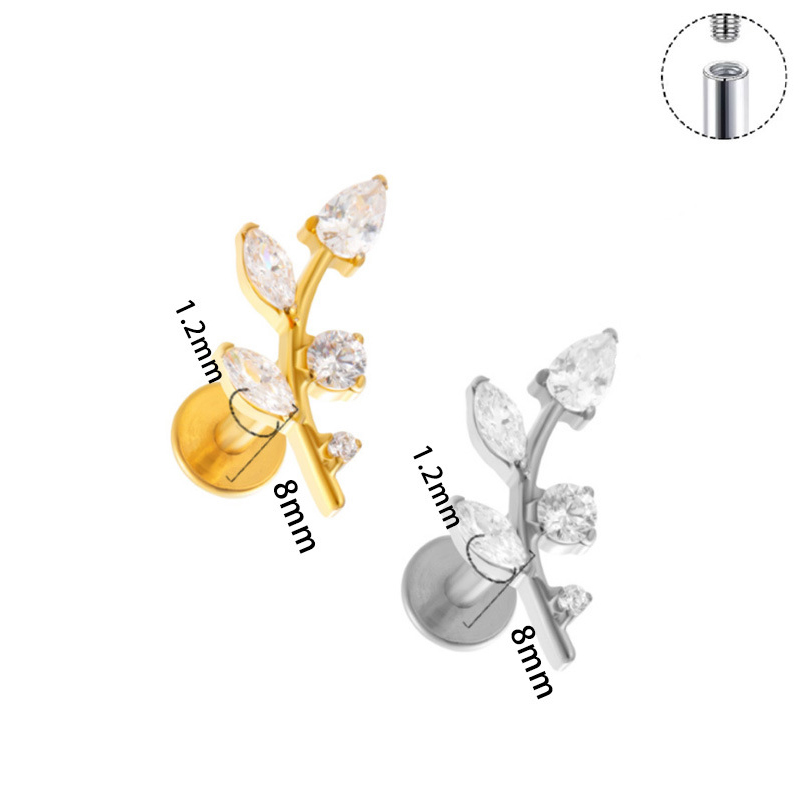 1 STÜCK G23 Titan Ohrstecker I – Body Jewelry Implant Grade Bewertung und Preis