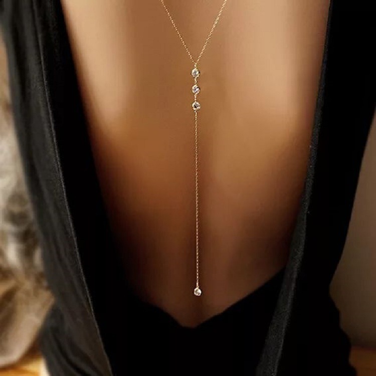 Neue Strass Sexy frauen Zurück – Body Jewelry Chains Bewertung und Preis