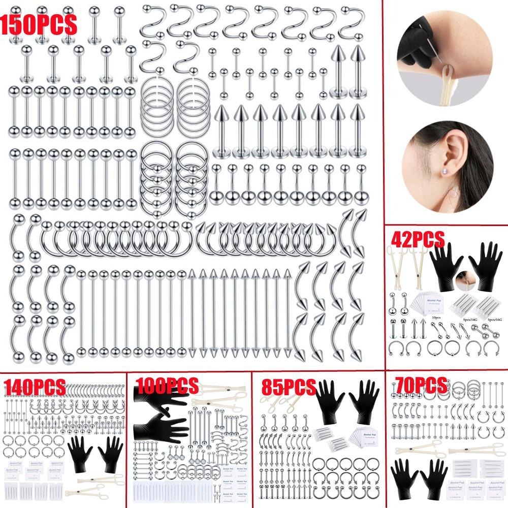 150/140/85/70/42-teiliges Körp – Body Jewelry Hoops Bewertung und Preis
