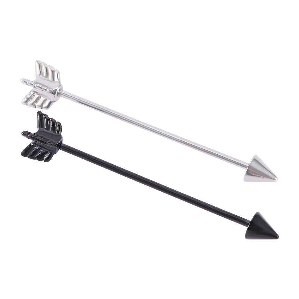 Lange Schraubsteck-Ohrstecker  – Industrial Barbell Long Bewertung und Preis