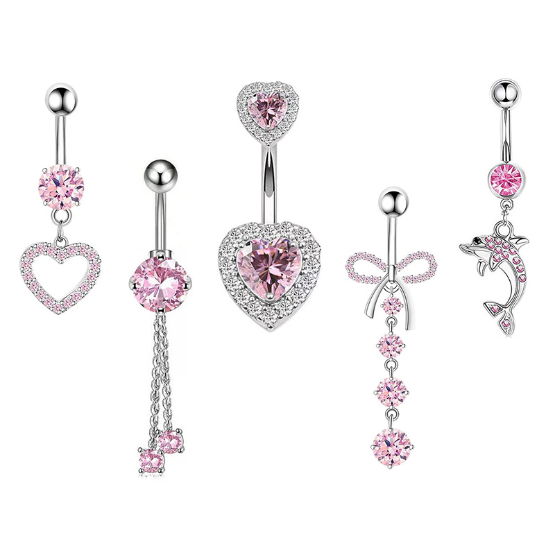 1PCS Rosa Krone Bauchnabel Rin – Body Jewelry Hoops Bewertung und Preis