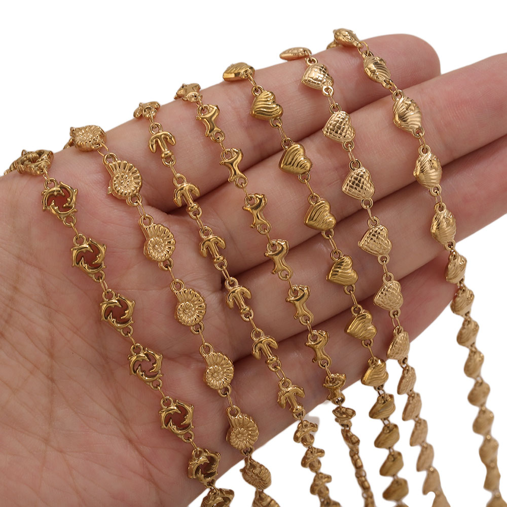 1M PVD Gold Edelstahl Herz Ste – Body Jewelry Chain Bewertung und Preis