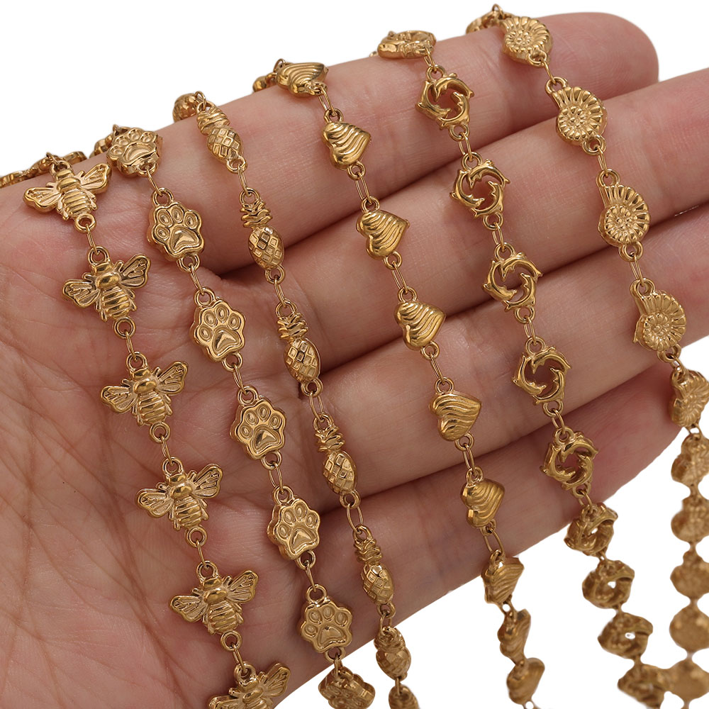 1M PVD Gold Edelstahl Herz Ste – Body Jewelry Chain Bewertung und Preis