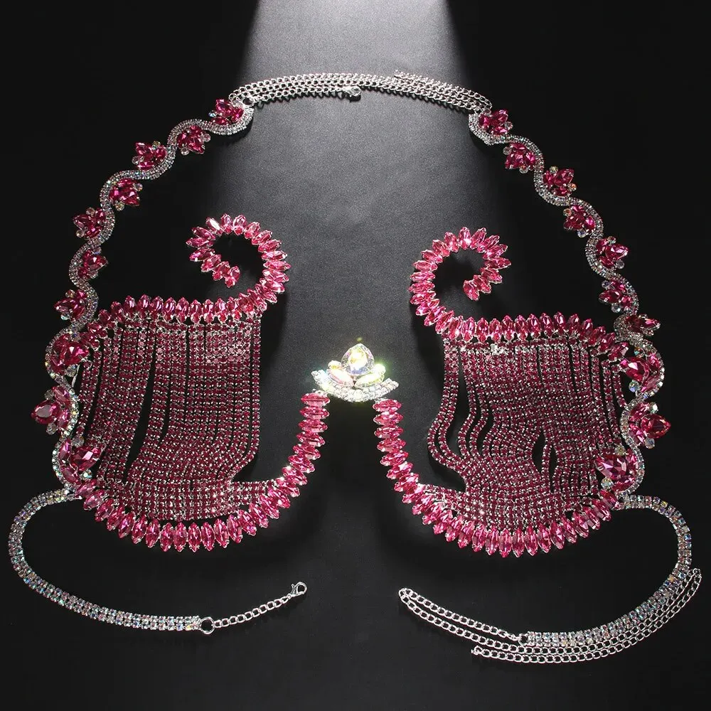 Rave rosa Kristall Brust halte – Body Jewelry Retainers Bewertung und Preis