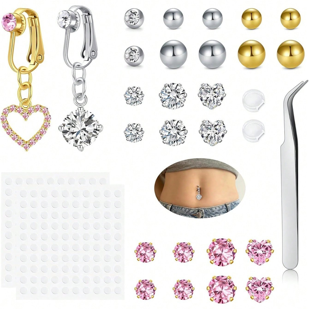 Goldener Fake-Belly-Piercing m – Body Jewelry Piercing Bewertung und Preis