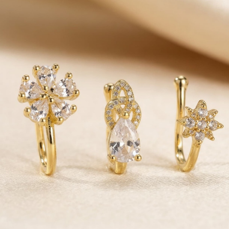 3-teiliges Nasenklammer-Set im – Body Jewelry Materials Bewertung und Preis