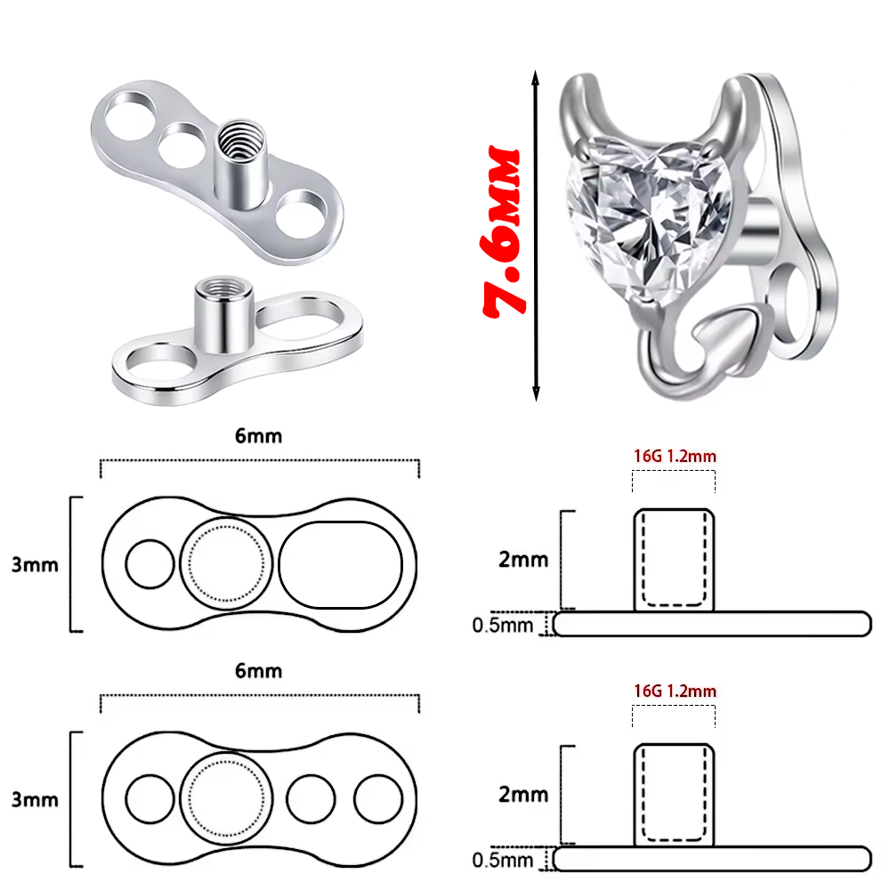 Succubus-Schlüsselbein-Ankerbo – Body Jewelry Implant Grade Bewertung und Preis