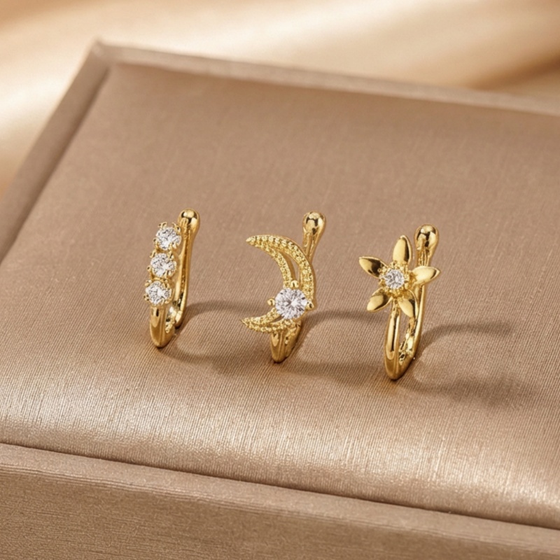 3-teiliges Retro-Luxus-Nasenkl – Body Jewelry Hoops Bewertung und Preis