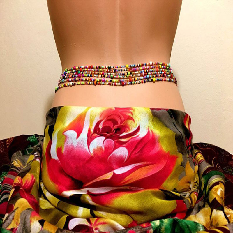 Frauen geschichteten Perlen Ba – Body Jewelry Chain Bewertung und Preis